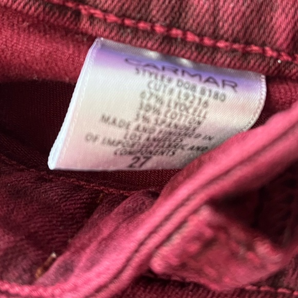 LF Carmar Robin High Rise Stretch Skinny Jeans - Size 27, Color - Burgundy - Picture 4 of 4